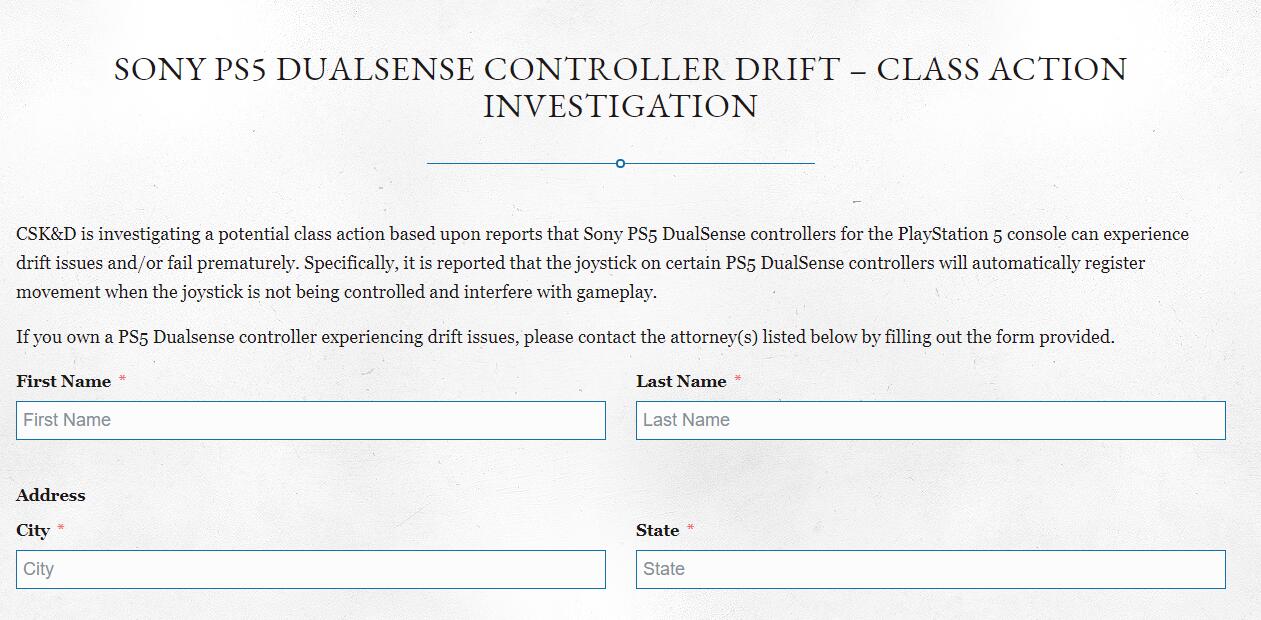 律师事务所发起PS5手柄漂移调查 此前曾起诉任天堂